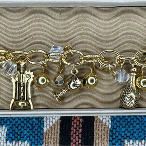 Wine Themed Charm Bracelet